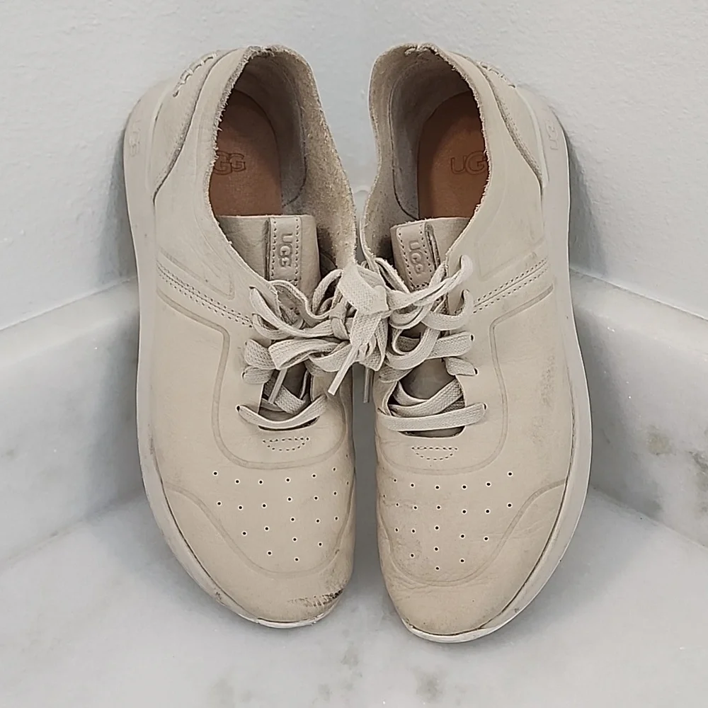 Ugg Womens Sneakers Adaleen Light Grey Cream Size 7